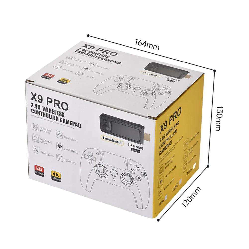 X9 X9Pro Ʈ 4K 3D  ƽ TV HD   ܼ, 905X3 Ĩ, 256G 42000 , PS1, PSP, SFC, N64  2.4G Ʈѷ